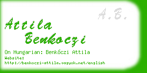 attila benkoczi business card