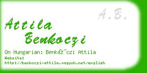 attila benkoczi business card